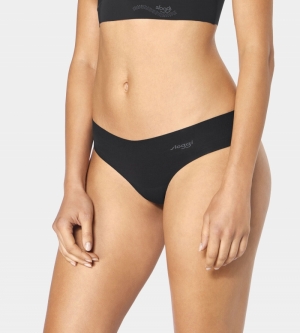 ZERO COTTON HIPSTRING ZWART