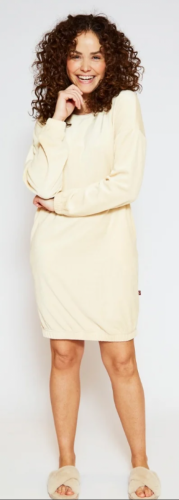 VELOURS SWEATERDRESS OFF WHITE