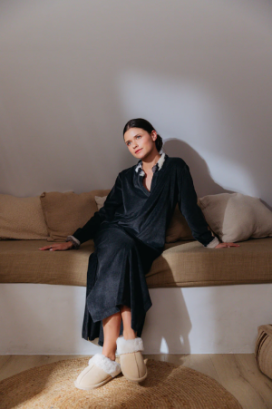 JULIA  VELOURS CHARCOA