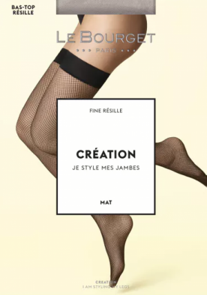 BAS TOP CREATION FINE RESILLE 500/NOIR