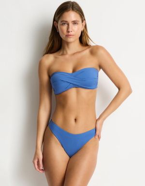 ESSENTIALS EDIT TWIST DENIM BLUE